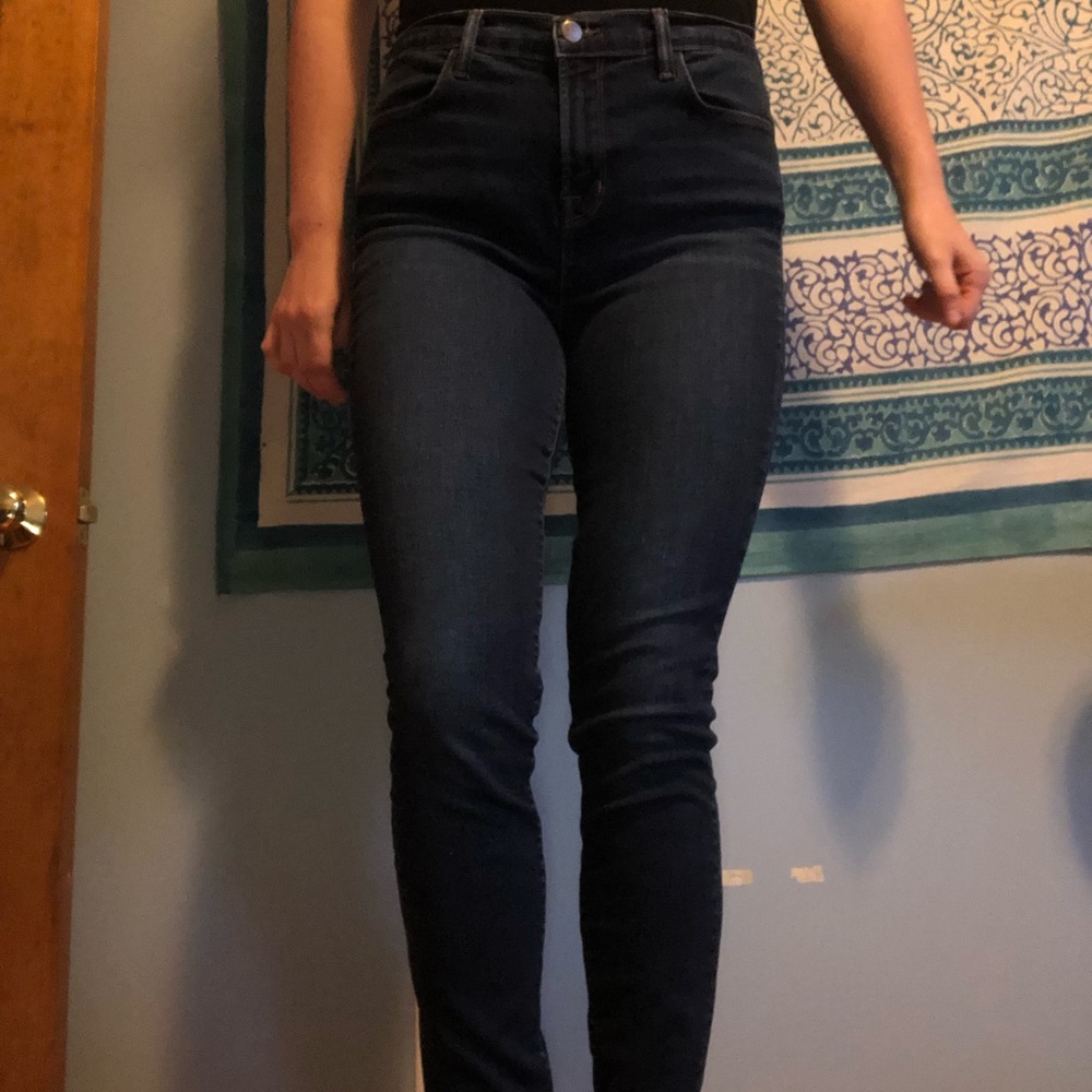 J Brand Dark Wash High Rise Skinny Jeans